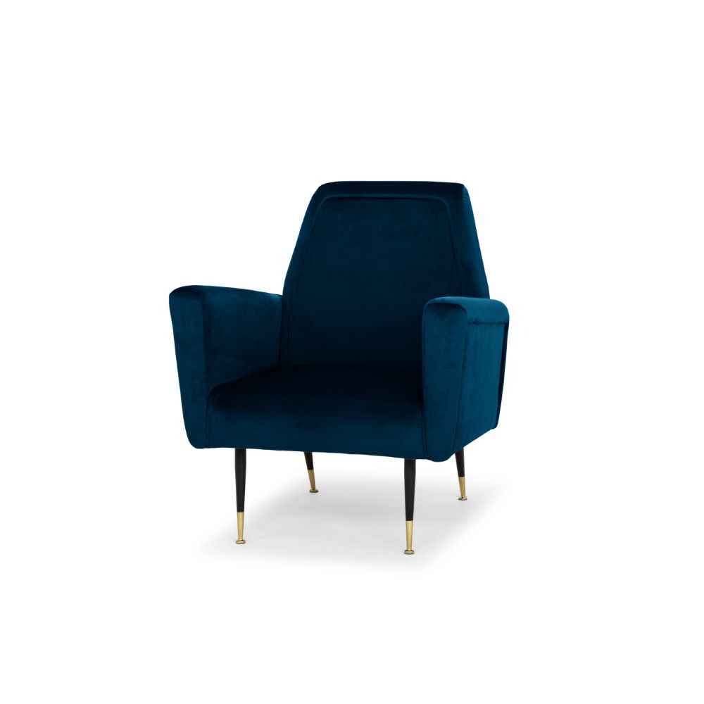 Nuevo HGSC298 VICTOR OCCASIONAL CHAIR in MIDNIGHT BLUE